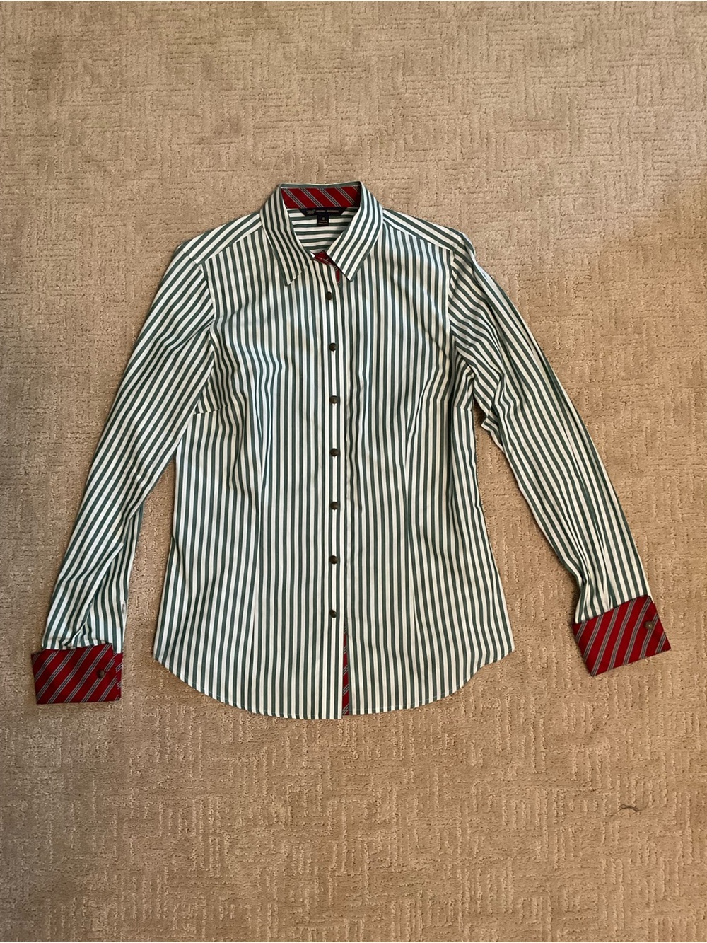 🌿Brooks Brothers 346 Women 100% Cotton Blouse Striped 6 EUC Preppy Quiet Luxury